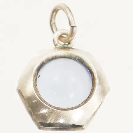 Hänge med blå sten Ø9,9mm silver 830/1000 Vikt: 1,2 g