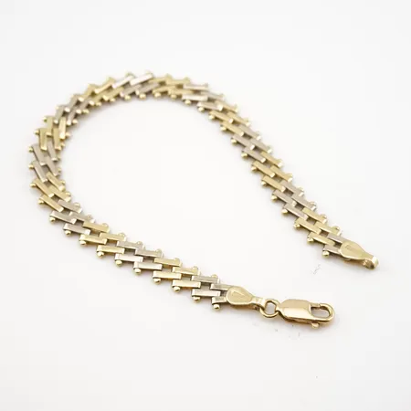 Armband, 19cm, bredd 8mm, 18k Vikt: 9,6 g