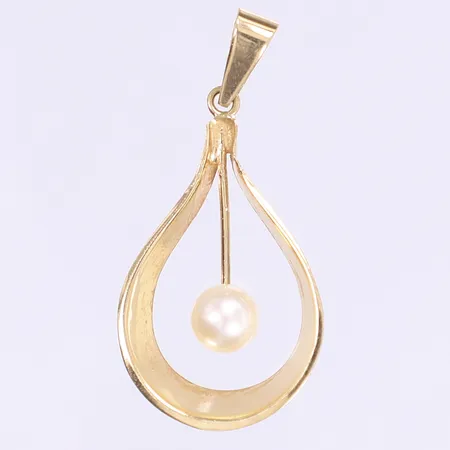 Hänge med pärla 39x19mm tillv. Ceson 18K Bruttovikt: 2g 