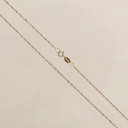 Kedja Singapore längd 43cm bredd 1,1mm 18K  Vikt: 1,2 g