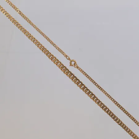 Kedja doserad Pansar längd 42cm, bredd 2,5-5,3mm, ostämplad, 18K  Vikt: 13,7 g