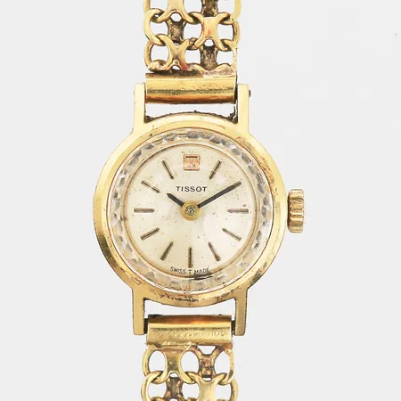 Damur Tissot, manuell, defekt/går ej, längd 17cm, 18K guld