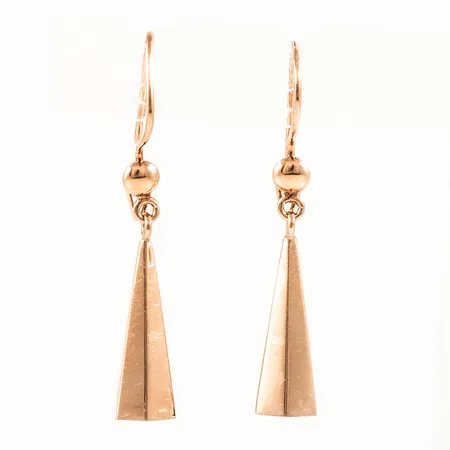 Hängande örhängen längd inkl krok 35,5mm bredd 6,3mm, 14K 1,6g.