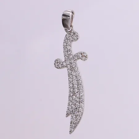 Hänge dolk med stenar, längd 49mm bredd 13,9mm, silver 925/1000 Vikt: 3,4 g