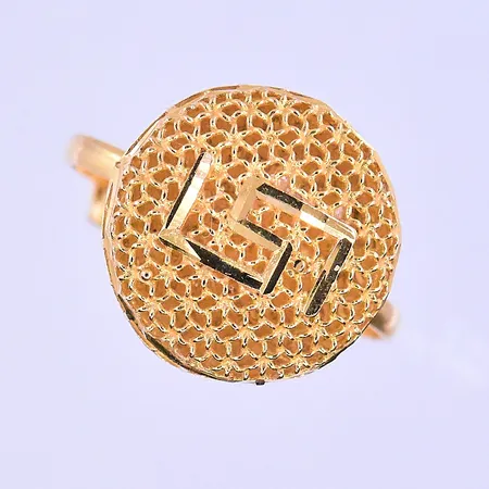 Ring stl:16 justerbar bredd 2-14 mm 21K. Vikt: 2,1 g
