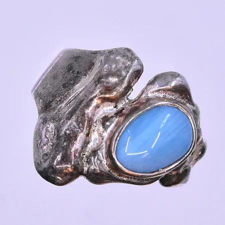 Ring med bergslagssten stl:17¾ bredd 6-20 mm silver 925/1000. Vikt: 8,1 g