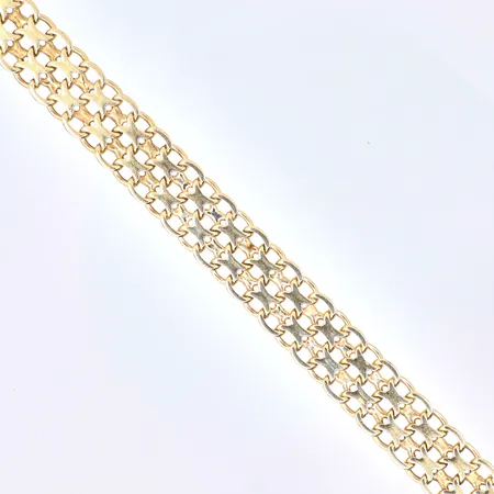 Armband X-länk, längd: 19,5cm bredd: 8,2mm, 18K, Vikt: 14,2 g