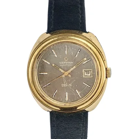 Herrur Certina DS-3, stål, Ø 40mm, automatisk, brun urtavla, repigt plexiglas, slitage, bruksmärken,