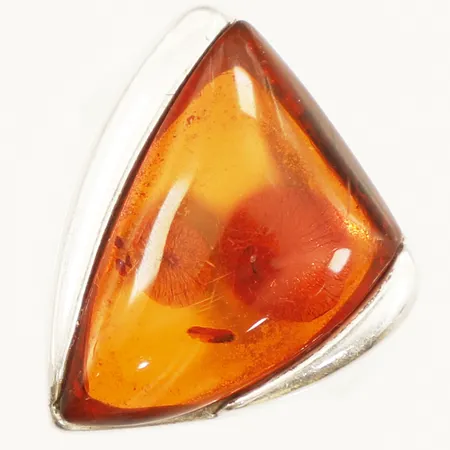 Ring med bärnsten stl:17 bredd 2,5mm silver 925/1000 Vikt: 5,6 g