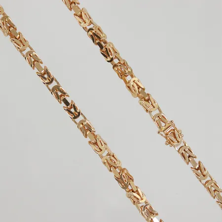 Kedja Kejsar 49cm bredd 5,4mm, defekt lås, stift fäster ej, DDD, 18K,  Vikt: 97,8 g