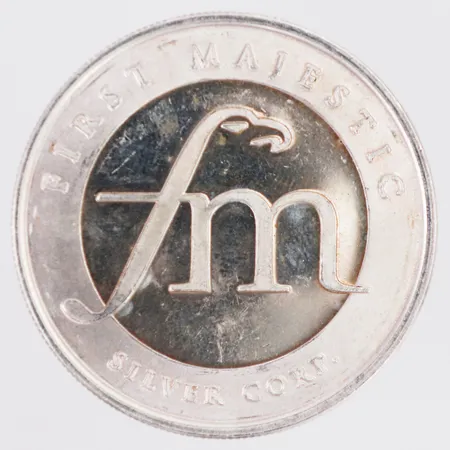 Mynt First Majestic silver corp. one troy ounce Ø39mm, 999/1000 silver Vikt: 31 g
