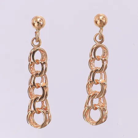 Örhängen Bismarck, höjd 24,7mm bredd 5,5mm, 18K. Vikt: 1,8 g