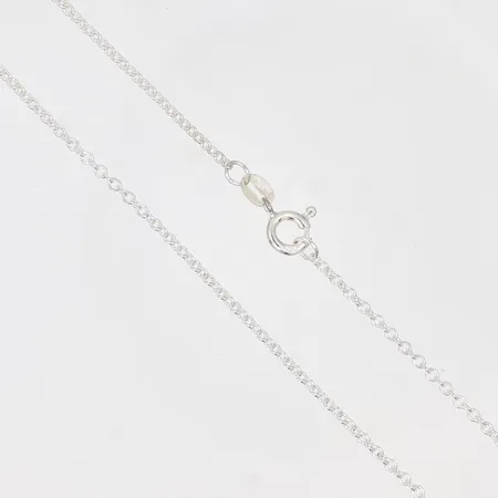Kedja rund ankarlänk, längd: 45cm, bredd: 1mm, silver 830/1000, Vikt: 2,4 g