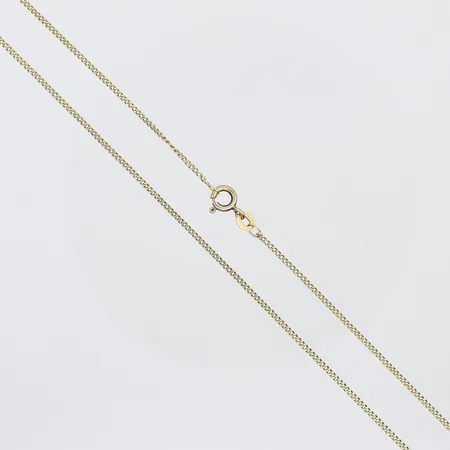 Halskedja pansarlänk 42cm bredd 1mm 18K  Vikt: 2,9 g