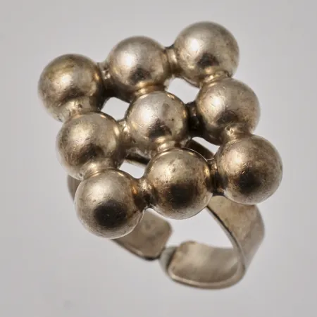 Ring stl:17 öppen skena bredd 5,2-26,4mm, Gaudy 1975, silver 925/1000, 8,73g.