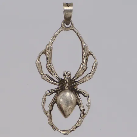Hänge spindel, längd 35mm, bredd 16mm, Guldfynd, silver 925/1000 Vikt: 2,1 g