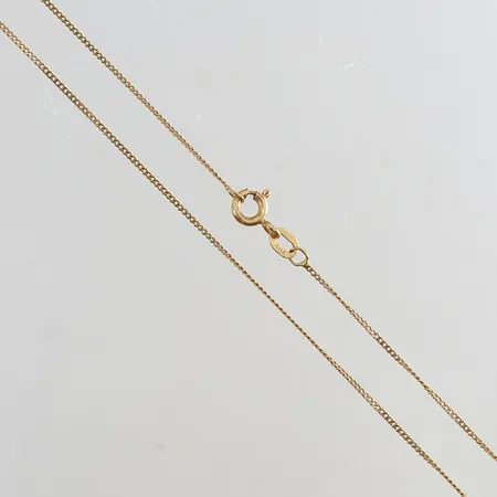 Kedja Pansar längd 37,5cm bredd 1mm 18K. Vikt: 1,5 g