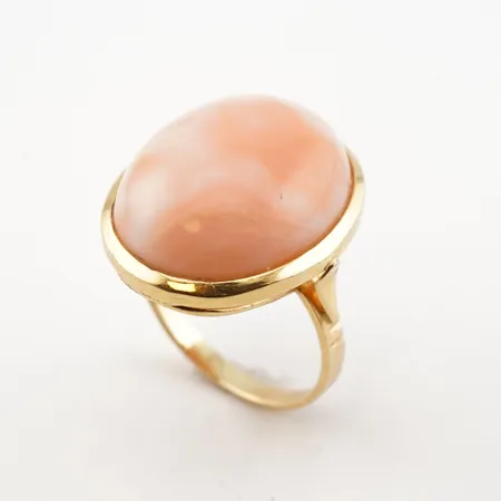 ring med sten, stl 17(53), 18K, 6gr Vikt: 6 g