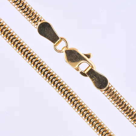 Kedja längd 41 cm bredd 3 mm 21K. Vikt: 7,3 g