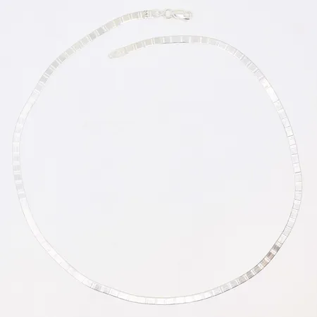 Collier manglat längd 45cm, bredd 3,5mm, 925/1000 Silver, Vikt: 7 g