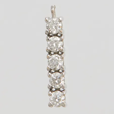 Förlängningsdel till Rivièrearmband, längd: 1,4cm, bredd: 2,8mm, diamanter 5 x ca.0,05ct, vitguld, 18K Vikt: 0,8 g