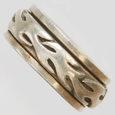 Ring rörlig del stl:19¼, bredd: 9mm, silver 925/1000 Vikt: 12 g