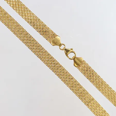 Kedja X-länk längd 45cm bredd 8,5mm 21K Vikt: 10 g
