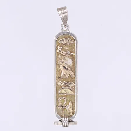 Hänge hieroglyfer 51x10mm ostämplat silver Vikt: 3,7 g