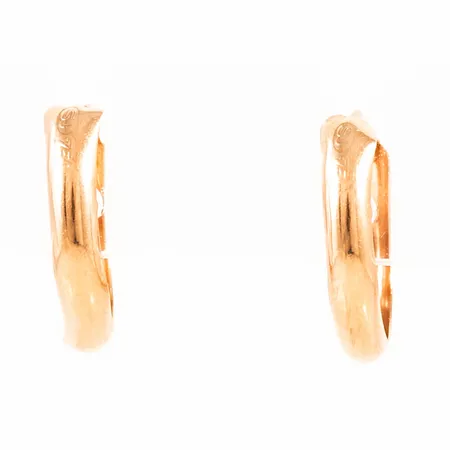 Creoler Ø13,5mm bredd 2,4mm, veck, ojämnheter, 18K 0,4g. 