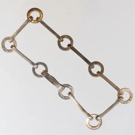 Armband Efva Attling Ring Chain Bracelet längd ca 20cm bredd 2-10mm Silver 925/1000.  Vikt: 12,3 g