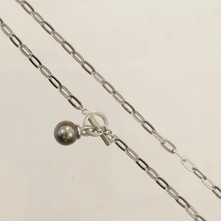Kedja med plastpärla längd 47cm bredd 4,6mm silver 925/1000 Vikt: 18,5 g