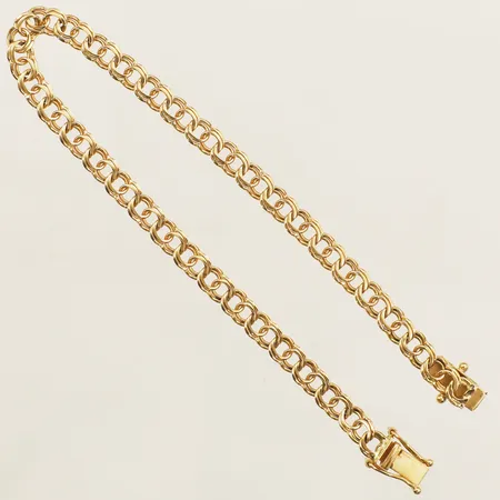 Armband Bismarck 19cm bredd 4,3mm GHA 18K Vikt: 7 g