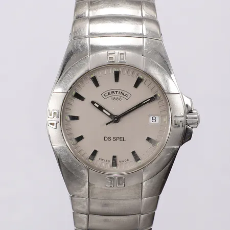 Herrur Certina DS SPEL Ø 30mm quartz datum ref-nr: 115.7155.42 serienr: SKS-JA-10626 stål 100M vattenresistans viklås bruksslitage
