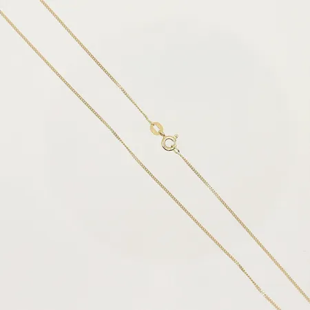 Halskedja pansarlänk 37,cm bredd 1mm tillv. Balestra 18K Vikt: 1,6 g