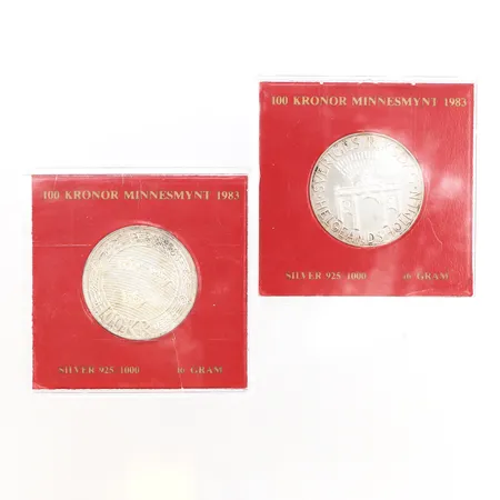 2st Minnesmynt, Sveriges Riksdag Helgeandsholmen, 925/1000 silver Vikt: 32 g