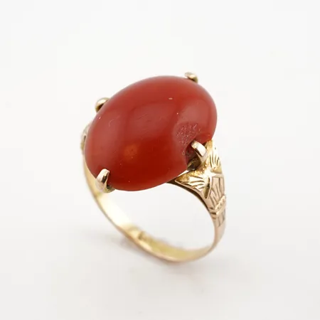 Ring med sten, stl:18(56), 14K, 3,6 Vikt: 0 g