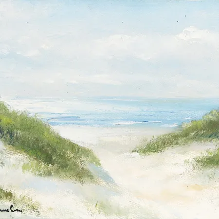 Olja på duk Kathrin Bernekorn 30x24cm, strandmotiv, signerad