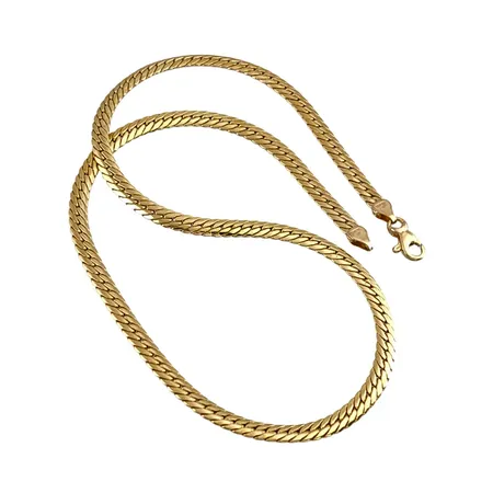 Halskedja i 18K guld, Svedbom & Co AB (KFS), längd 45,0 cm, bredd 4,7 mm, tjocklek 1,5 mm, fint skick Vikt: 11,9 g