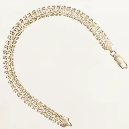 Armband längd 19,5cm bredd 7,3mm GHA silver 925/1000 Vikt: 13,8 g