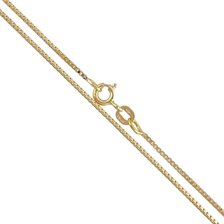 Halskedja Venezia i 18K guld, Balestra, Guldfynd (GFAB), längd 43,0 cm, bredd 0,9 mm, fint skick Vikt: 3,3 g
