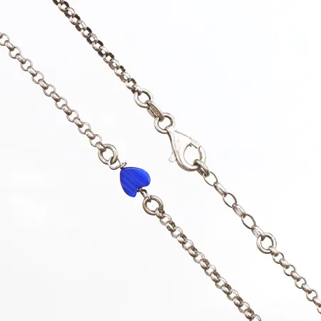 Collier 38cm, bredd: 2,6mm, Guldfynd, 925/1000 silver Vikt: 7 g