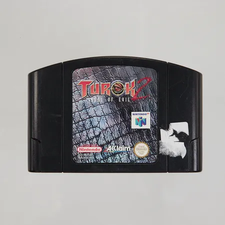 Turok 2: Seeds Of Evil, spel till Nintendo 64, inga tillbehör, ej funktionstestad.