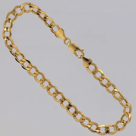 Armband Pansar längd 23cm, bredd 6,6mm, ihålig, 14K Vikt: 5,6 g
