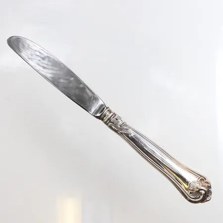 Bordskniv med blad i rostfritt stål, 18,5cm, 830/1000 silver, Vikt: 67 g