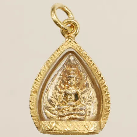 Hänge Buddha ramen i 23K ögla och insidan ej guld 23K 26x16mm bruttovikt 4,6g Vikt: 4,6 g