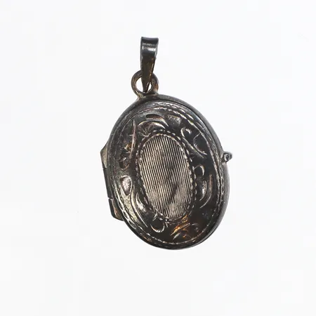 Hänge medaljong/fotogömma, 30mm, 925/1000 silver Vikt: 2,4 g
