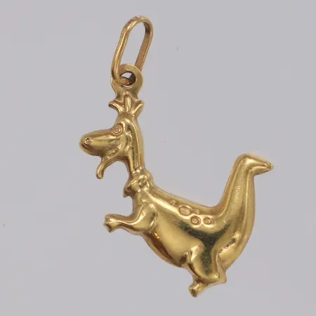 Hänge dinosaurie, längd 21mm, bredd 14mm, 18K Vikt: 0,7 g