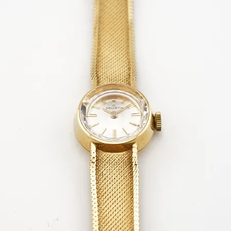 Damur Helvetia 18k m 18k länk, ca 17mm, manuell, 17,5cm, bruttovikt 25,1gr