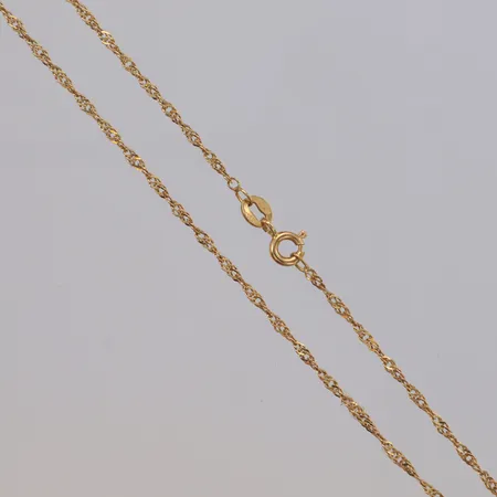 Kedja Singapore längd 50cm, bredd 1,6mm, 18K Vikt: 2,5 g