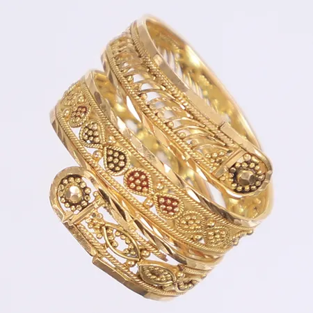 Ring bucklig/defekt 21K Vikt: 6 g